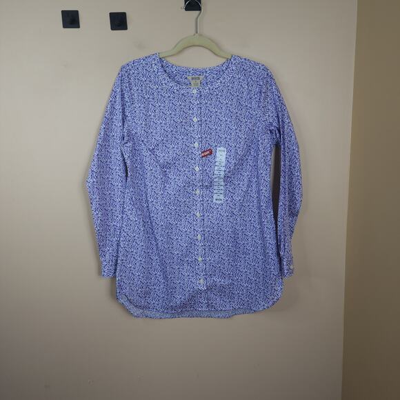 Duluth Trading Company Women's Wrinklefighter Tunic in Purple Floral Size S - Picture 1 of 9